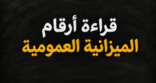 قراءة أرقام الميزانية العمومية